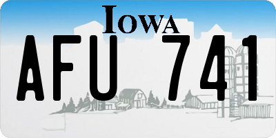 IA license plate AFU741