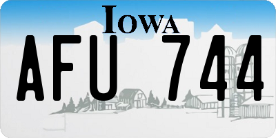 IA license plate AFU744