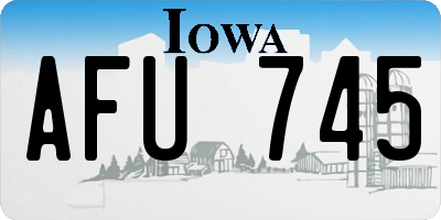 IA license plate AFU745