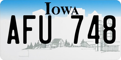 IA license plate AFU748