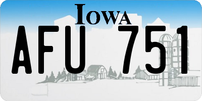 IA license plate AFU751