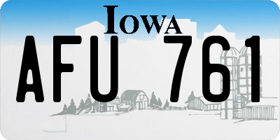 IA license plate AFU761