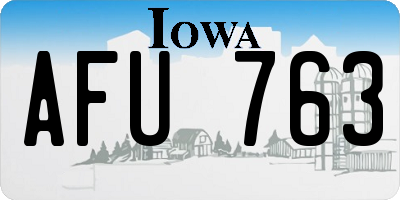 IA license plate AFU763