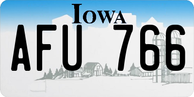 IA license plate AFU766