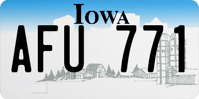 IA license plate AFU771