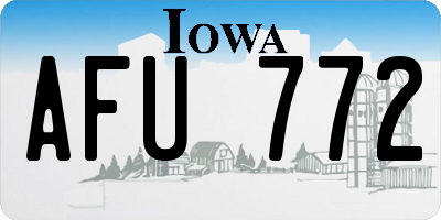 IA license plate AFU772