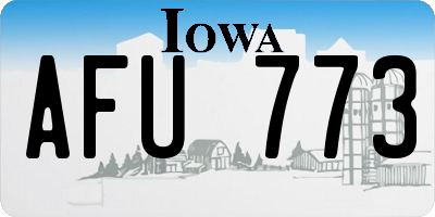 IA license plate AFU773