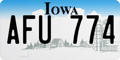 IA license plate AFU774