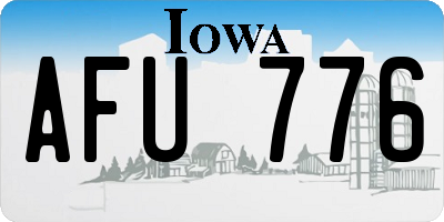 IA license plate AFU776