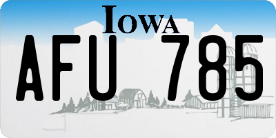 IA license plate AFU785
