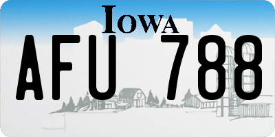 IA license plate AFU788