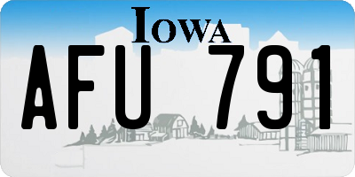 IA license plate AFU791