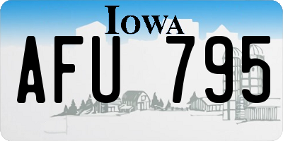 IA license plate AFU795