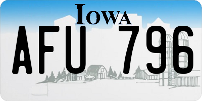IA license plate AFU796