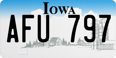 IA license plate AFU797