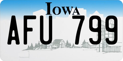 IA license plate AFU799