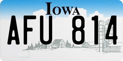 IA license plate AFU814