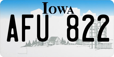 IA license plate AFU822