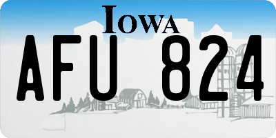 IA license plate AFU824