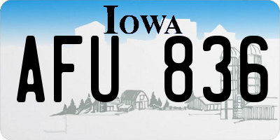 IA license plate AFU836