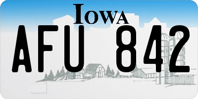 IA license plate AFU842