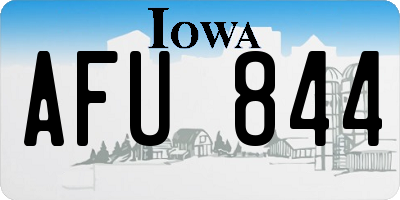 IA license plate AFU844