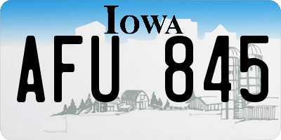 IA license plate AFU845