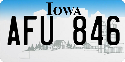 IA license plate AFU846