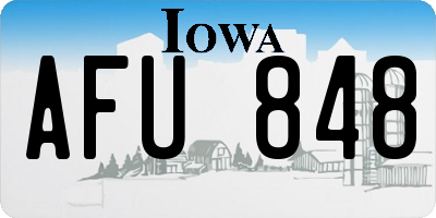 IA license plate AFU848