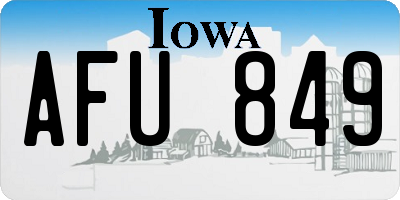 IA license plate AFU849