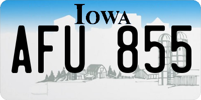 IA license plate AFU855