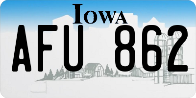 IA license plate AFU862
