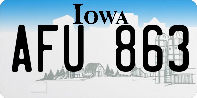 IA license plate AFU863