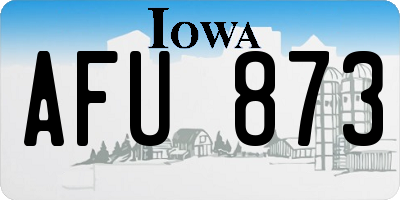 IA license plate AFU873