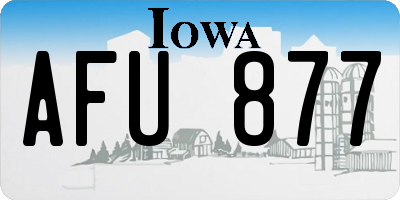 IA license plate AFU877