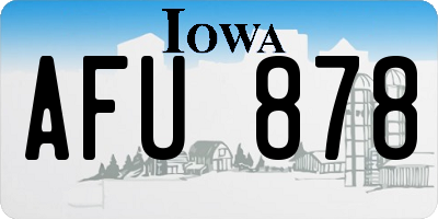 IA license plate AFU878