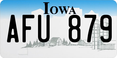 IA license plate AFU879