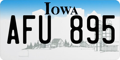 IA license plate AFU895