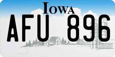 IA license plate AFU896