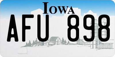 IA license plate AFU898