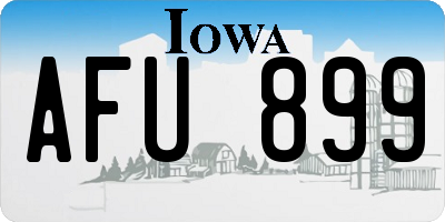 IA license plate AFU899