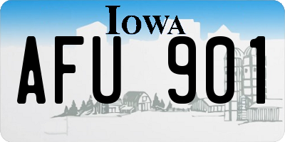 IA license plate AFU901