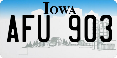 IA license plate AFU903