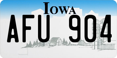 IA license plate AFU904