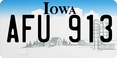 IA license plate AFU913