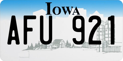 IA license plate AFU921