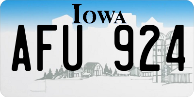 IA license plate AFU924