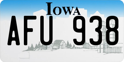 IA license plate AFU938
