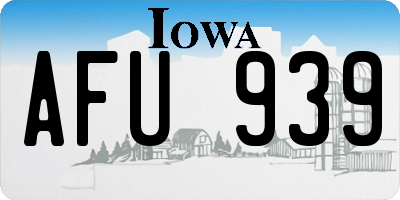IA license plate AFU939