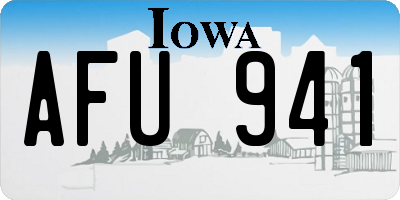 IA license plate AFU941